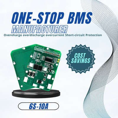 Custom 6S 10A LiFePO4 BMS for Electric Scooters with Temp Sensor