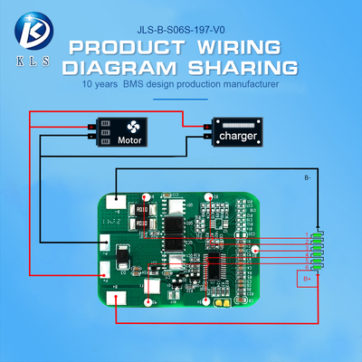 Custom 6S 10A LiFePO4 BMS for Electric Scooters with Temp Sensor