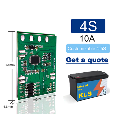4S 10A Lithium Battery Protection Board with Bluetooth and Temp Sensor
