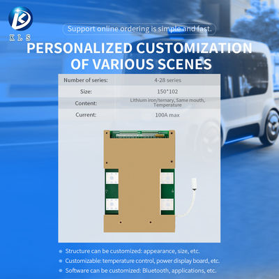 4s-28s 30A-100a Smart Active Balancer Bms 48v Lto Battery Bms 100a For Electric Tricycle