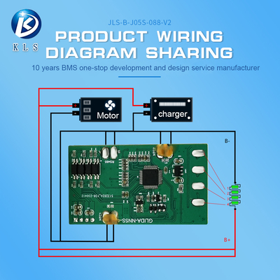 4S 10A Lithium Battery Protection Board with Bluetooth and Temp Sensor