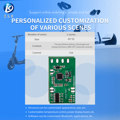 4S 10A Lithium Battery Protection Board with Bluetooth and Temp Sensor